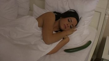 He Puts His Fingers And A Hard Cucumber In His Vagina